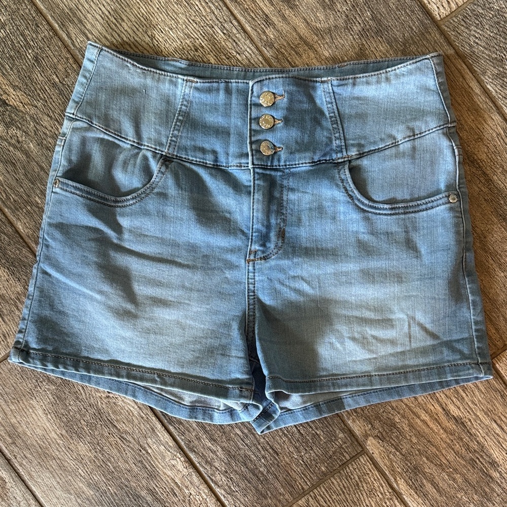 Guess High Waist Blue Denim Shorts